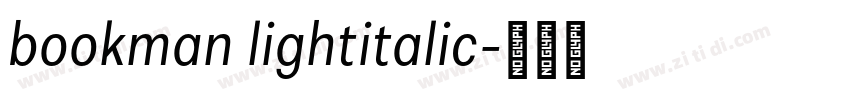 bookman lightitalic字体转换